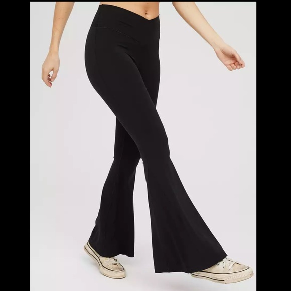 aerie Pants - OFFLINE By Aerie Real Me High Waisted Crossover Flare Legging